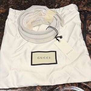 Mystic White replacement strap for Gucci Sylvie with Dust Bag.